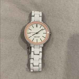 Nine West White Rubberized Watch
